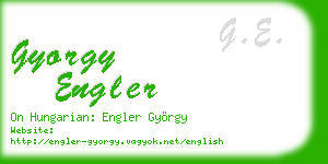gyorgy engler business card