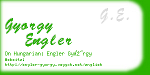 gyorgy engler business card
